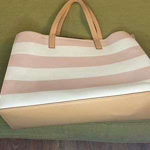 Kate Landry Pink and White stripe purse